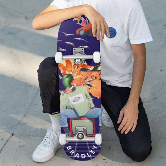 Cool Surreal Funny Unique Custom Personalized Name Skateboard (Creator Uploaded)