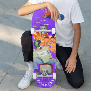 Cool Surreal Funny Unique Custom Personalized Name Skateboard