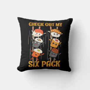 Cool Sushi For Men Women Salmon Sushi Lovers Japan Throw Pillow
