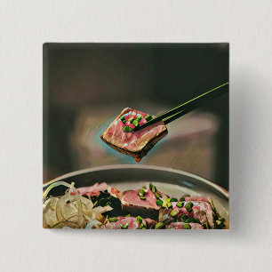 Cool sushi gift 2 inch square button
