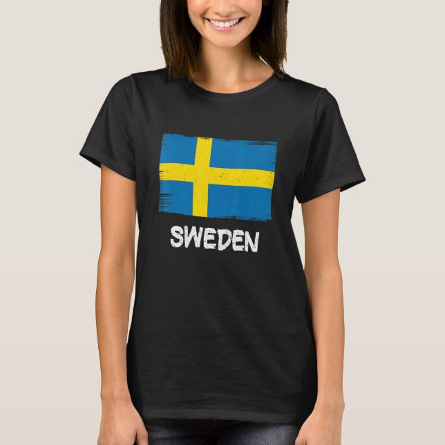 Cool Sweden Flag T-Shirt (Front)