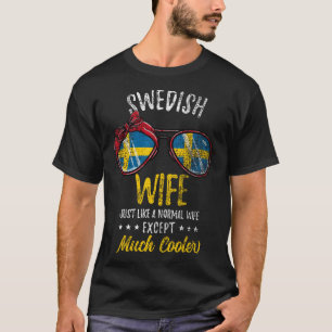 Cool Swedish Wife Sunglasses Swedish Family Vintag T-Shirt
