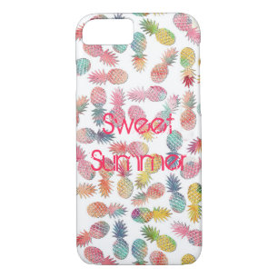 Cool “sweet summer” watercolor pineapples pattern Case-Mate iPhone case