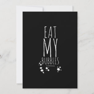 Cool Swimming Eat My Bubbles Swim Funny Swimmer Holiday Card