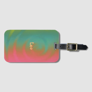 Cool Swirl Arty Vibe Colourful Luggage Tag