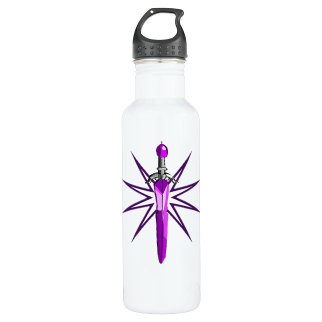 Cool Sword purple Water Bottle for kids  (Front)