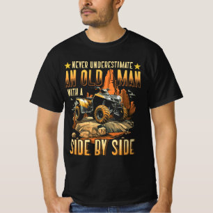 Cool SXS For Grandpa Men Dad Offroad UTV ATV Side- T-Shirt