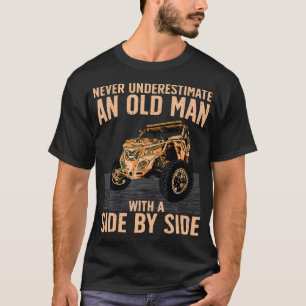Cool Sxs For Grandpa Men Dad Offroad Utv Atv Side- T-Shirt