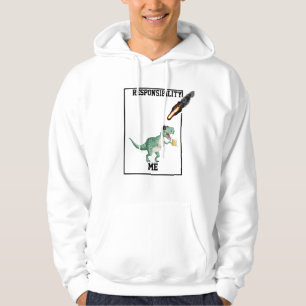 "Cool T-Rex with Sunglasses and a Beer" Hoodie