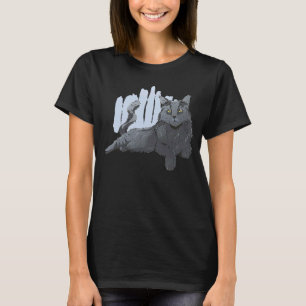 Cool tabby cat face Sweet Kitten Torn Cloth Cat  C T-Shirt