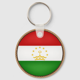Cool Tajikistan Flag Seal Keychain