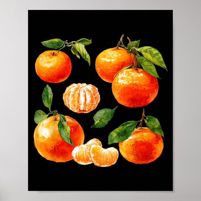 Cool Tangerine Fruit Poster (Front)