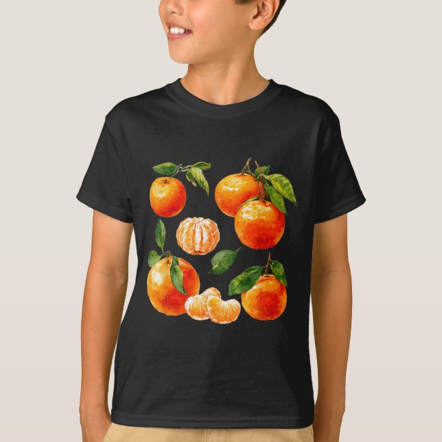 Cool Tangerine Fruit T-Shirt (Front)