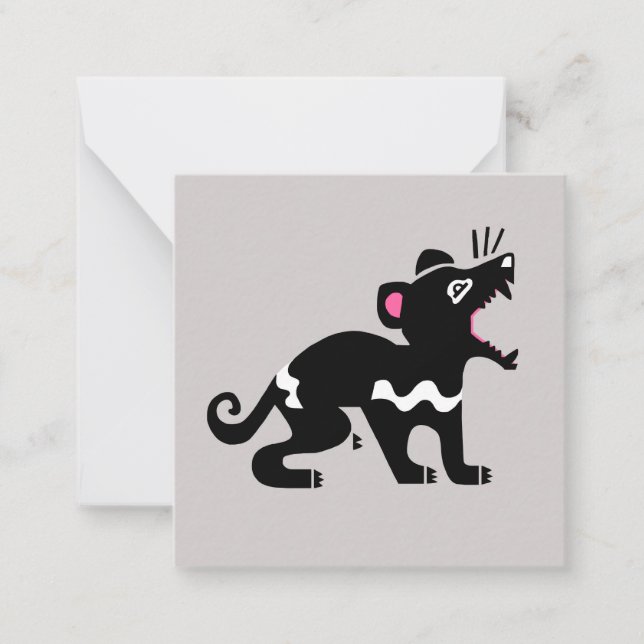 Cool Tasmanian devil -Marsupial -Wildlife - Nature Card (Front)