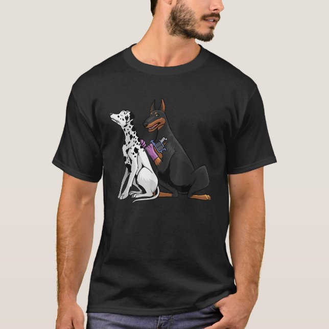 Cool Tattoo Artist For Men Women Kids Dalmatian Do T-Shirt (Front)