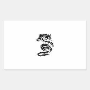 Cool tattoo style black dragon sticker
