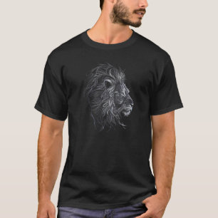 Cool Tattoo Style Lion Face Wildlife Animal V 280 T-Shirt