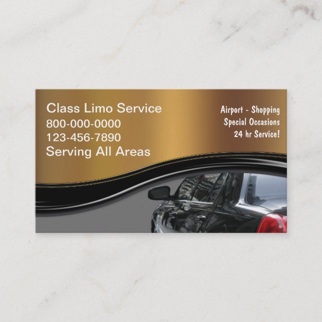 Cool Taxi Business Cards (Front)