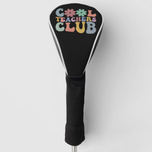 Cool Teacher Club Retro Groovy Back To School  Golf Head Cover