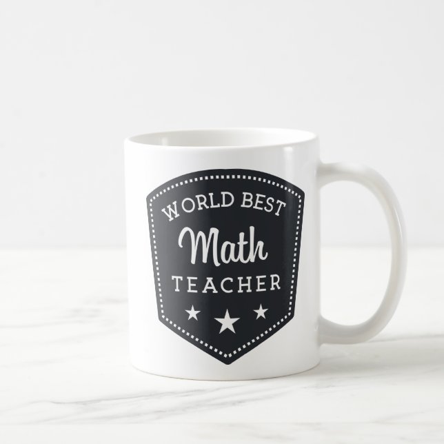 Cool Teacher Math Gift World Best Math Teacher Coffee Mug (Right)