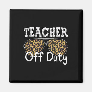 Cool Teacher Off Duty Leopard Sunglasses Back To S Magnet