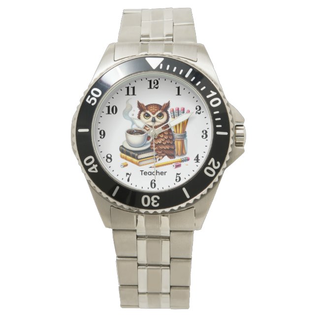 Cool Teacher owl customizable Watch (Front)