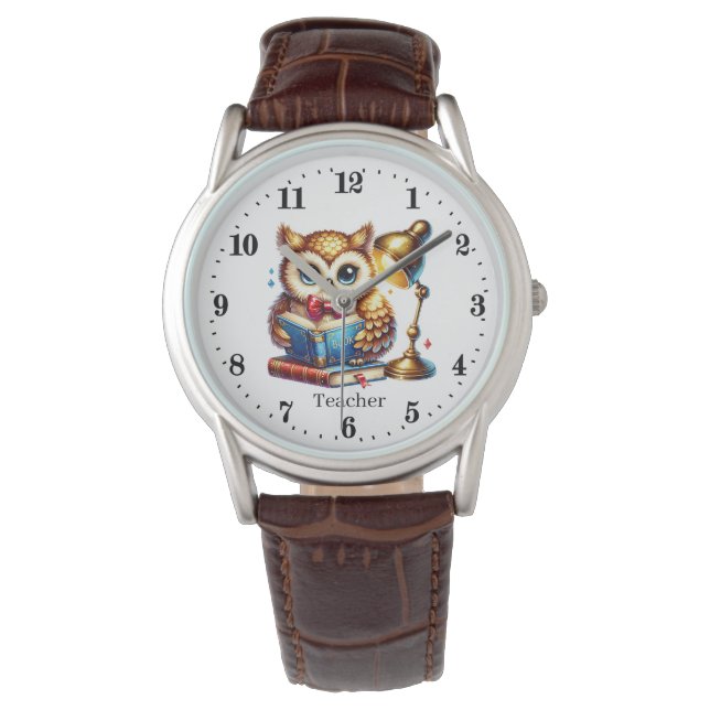 Cool Teacher owl customizable  Watch (Front)