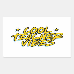 COOL TEACHER VIBES TEACHERS DAY GIFT STICKER