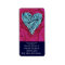 Cool Teal Blue Heart on Hot Pink Fabric Lovely
