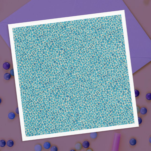 Cool Teal Crocodile Aligator Reptile Skin Pattern Napkin (Creator Uploaded)