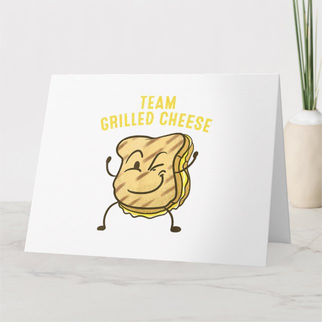 Cool Team Grilled Cheese Gift Funny Squad Toasted  Card (Front)