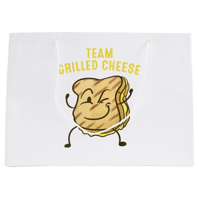 Cool Team Grilled Cheese Gift Funny Squad Toasted  Large Gift Bag (Front)