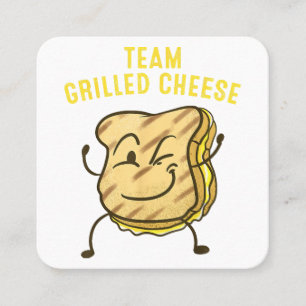 Cool Team Grilled Cheese Gift Funny Squad Toasted  Square Business Card