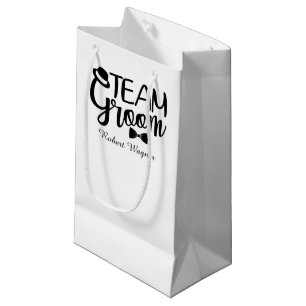 Cool team groom customizable small gift bag