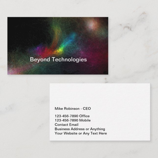 Cool Technology Theme Business Cards (Front/Back)