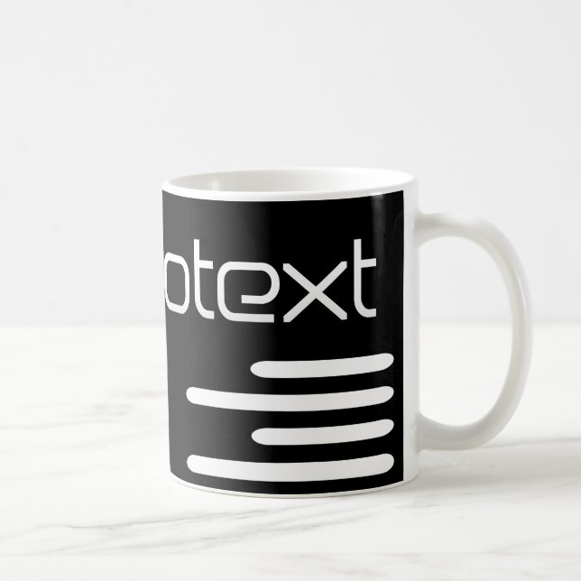 Cool Technotext Techno Text Black Coffee Mug (Right)