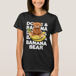 Cool Teddy Bear Banana Style Banana Bear Graphic T-Shirt