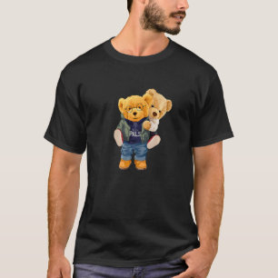 Cool Teddy Bear Boys Best Friends Style Illustrati T-Shirt