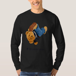 Cool Teddy Bear Breakdancing & Hip Hop Music Graph T-Shirt