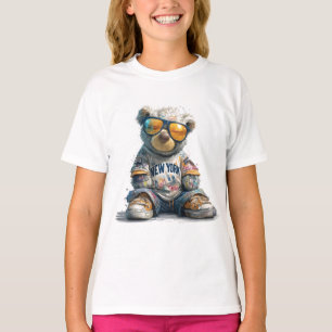 Cool Teddy Bear in Sunglasses and a New York Shirt