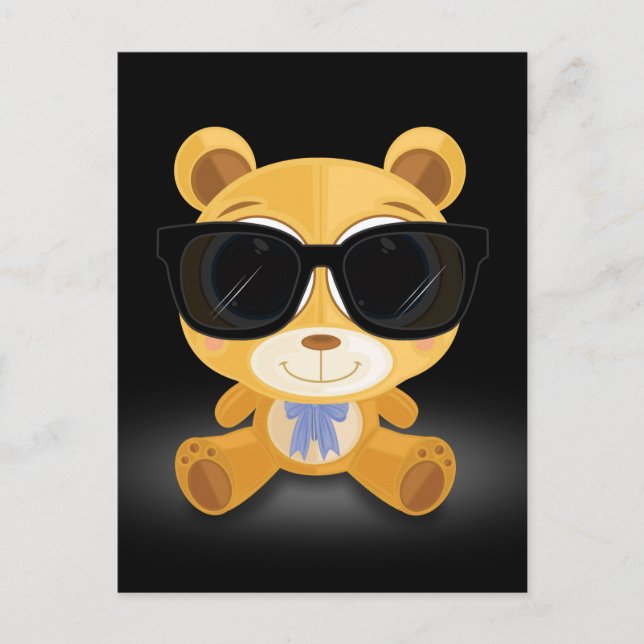Cool Teddy Bear Postcard (Front)