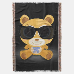 Cool Teddy Bear Throw Blanket