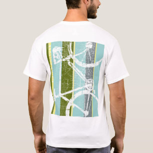 cool tee of Bicycle with vertical stripes