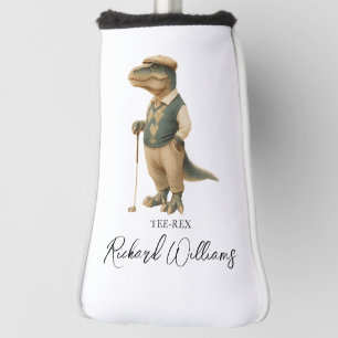 Cool Tee-Rex Golfer Dinosaur Signature Name Golf Head Cover