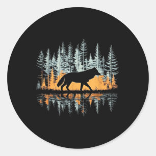 Cool Tees Graphic Wolf Nature - Uni-adults &amp; K Classic Round Sticker