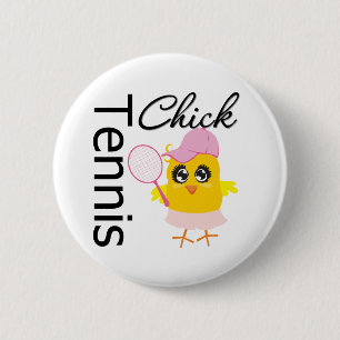Cool Tennis Chick 2 Inch Round Button