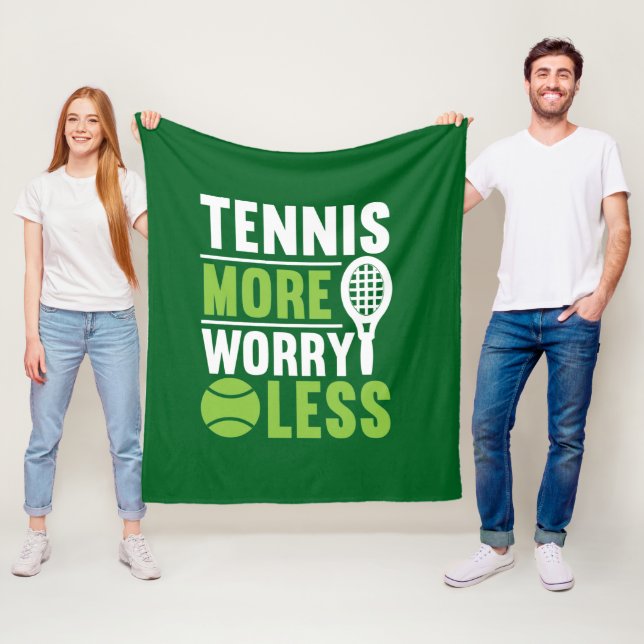 Cool Tennis word art  Fleece Blanket (In Situ)