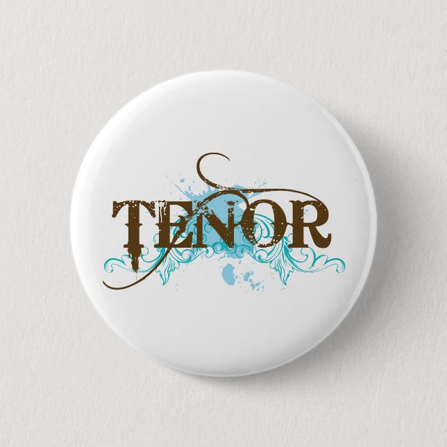 Cool Tenor Blue 2 Inch Round Button (Front)