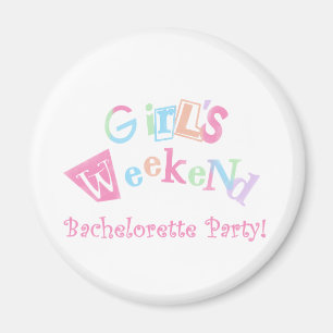 Cool Text Girls Weekend Bachelorette Party Magnet