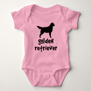 Cool Text Golden Retriever Baby Bodysuit